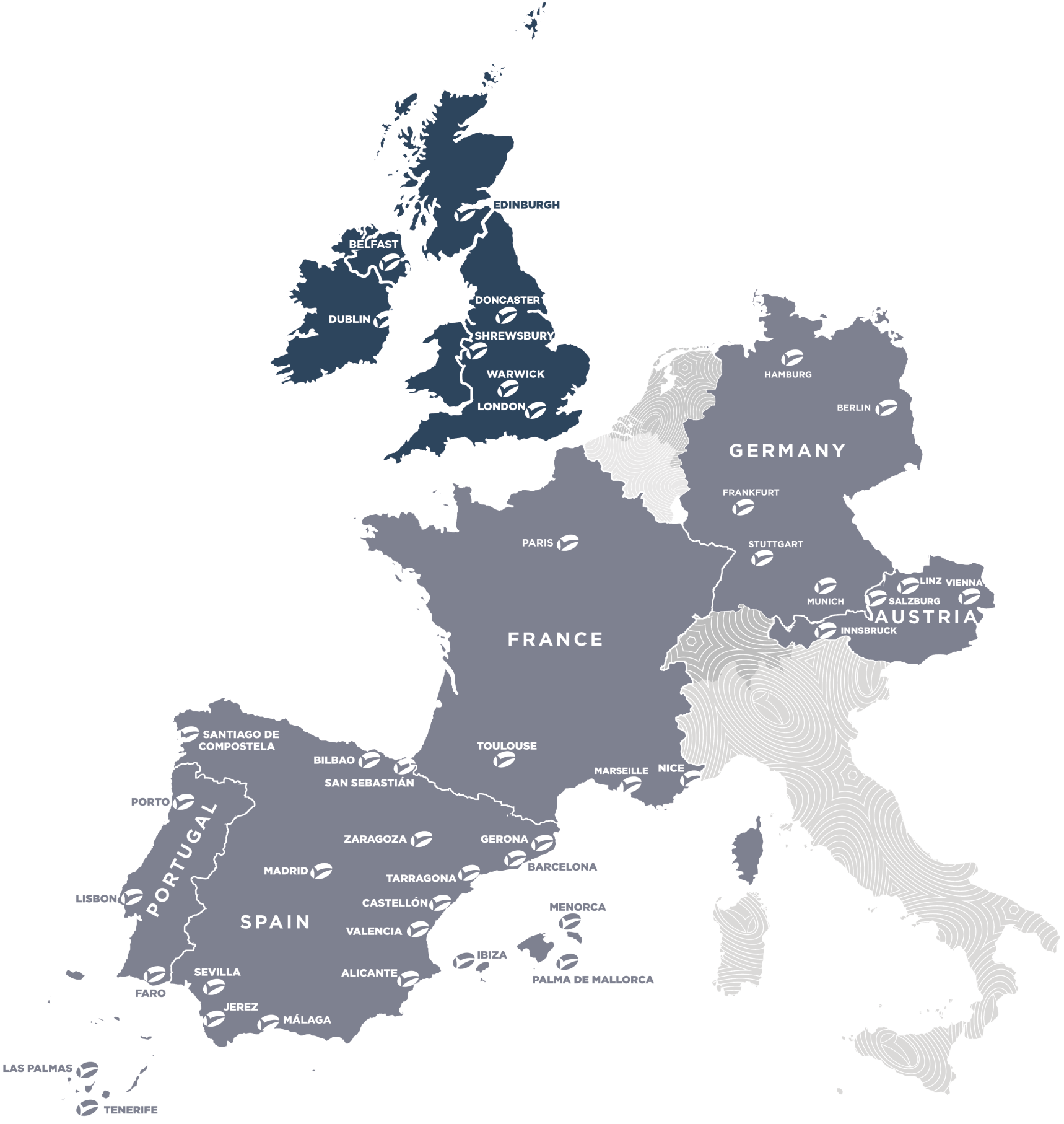 Assured operations across Ireland, the UK and Europe
